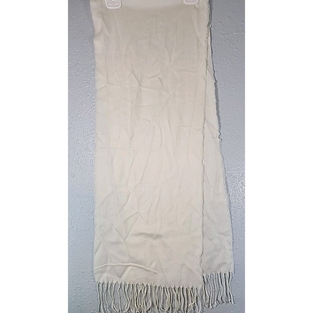 Soft Fringe Scarf Cream‎ Color Scarf